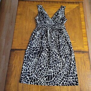 Enfocus Black & Cream Giraffe Print Dress